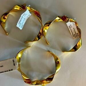 Set of THREE Nordstrom Rack Vintage Gold Swan Bracelets